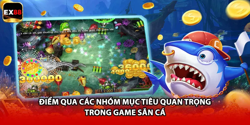 Điểm qua các nhóm mục tiêu quan trọng trong game săn cá