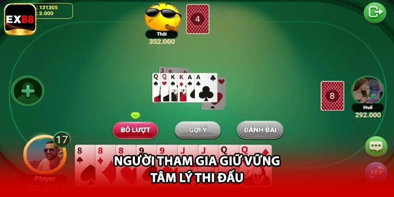 Người tham gia giữ vững tâm lý thi đấu