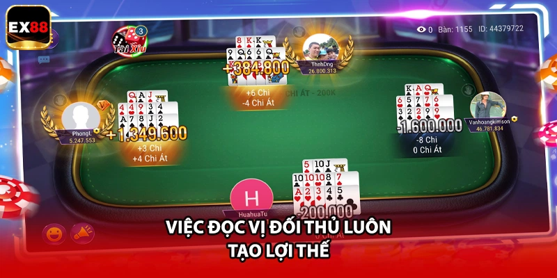 Việc đọc vị đối thủ luôn tạo lợi thế